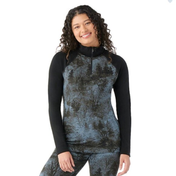 Smartwool Women's Small Merino 250 Solid Zip Turtleneck 1/4 Zip Black NWT Heavy - Picture 6 of 8